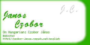janos czobor business card